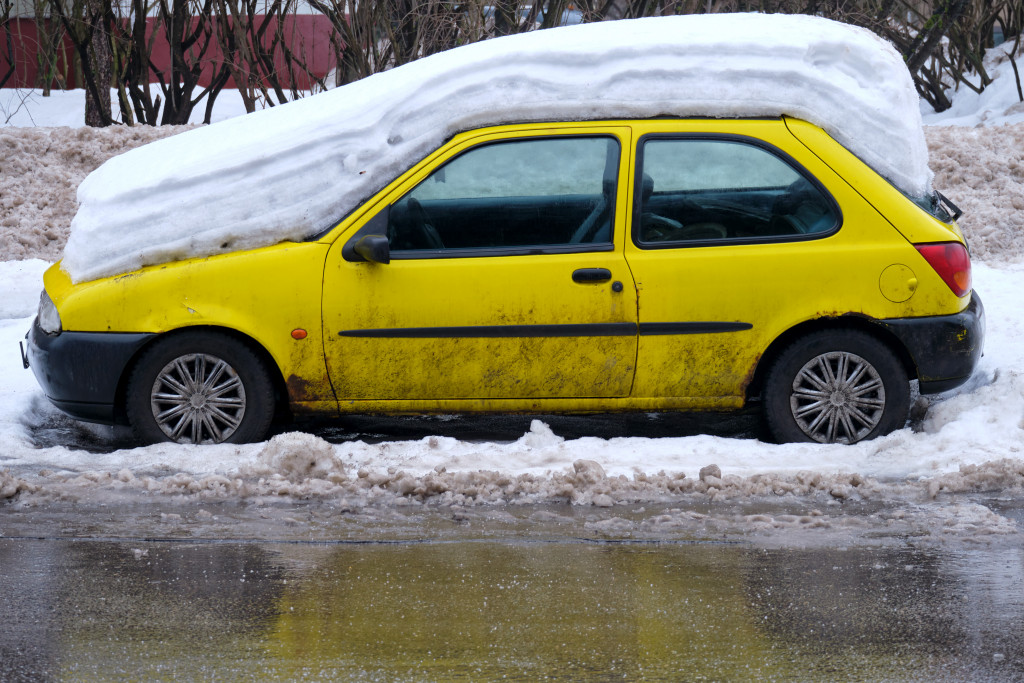 car in winter